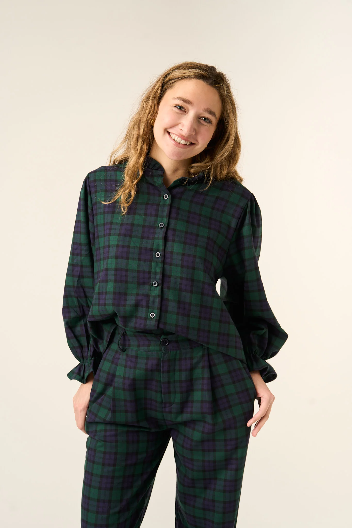 Blusa Alia Verde y Marino - Image 5