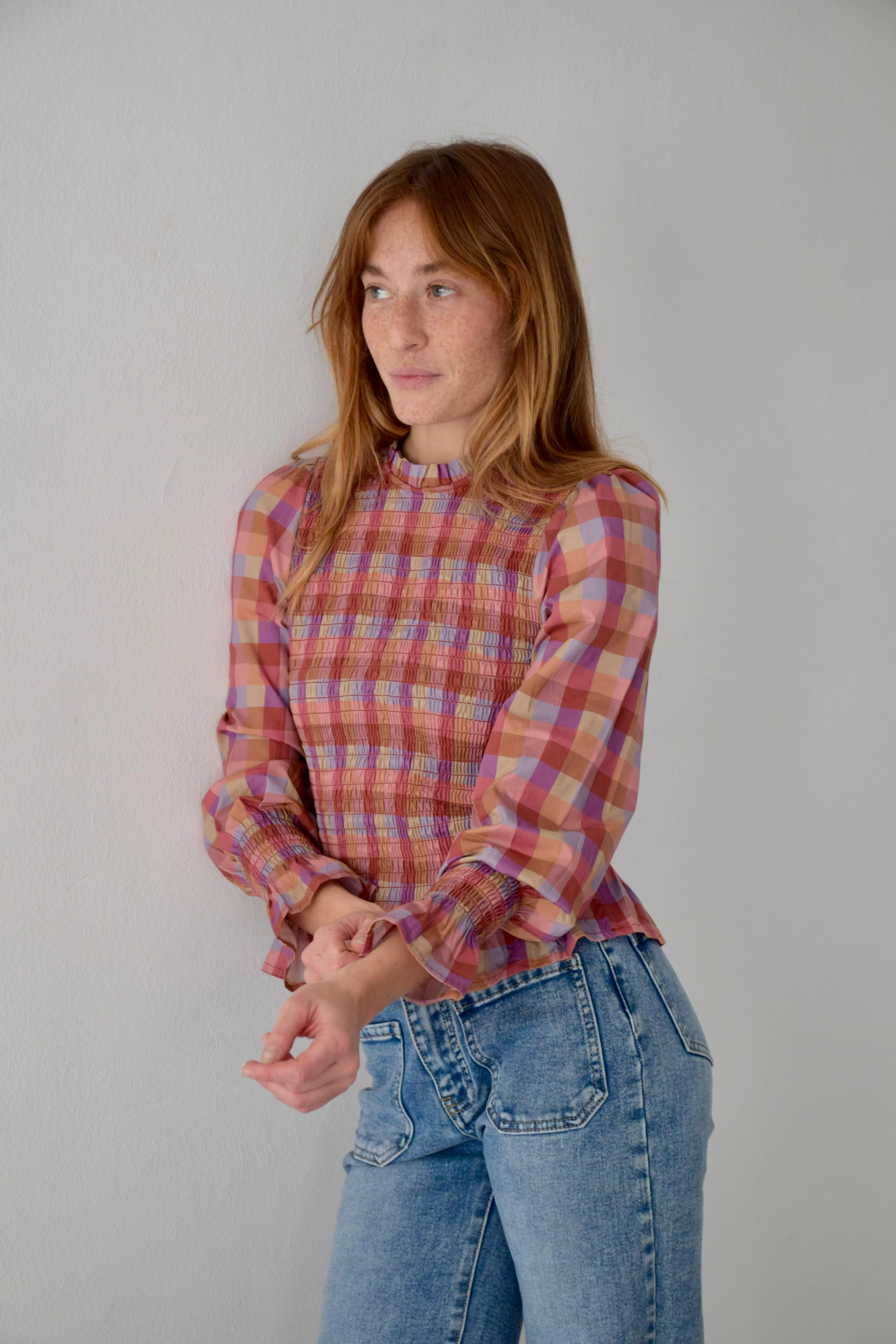 Blusa Chía Cuadros Magenta - Image 6