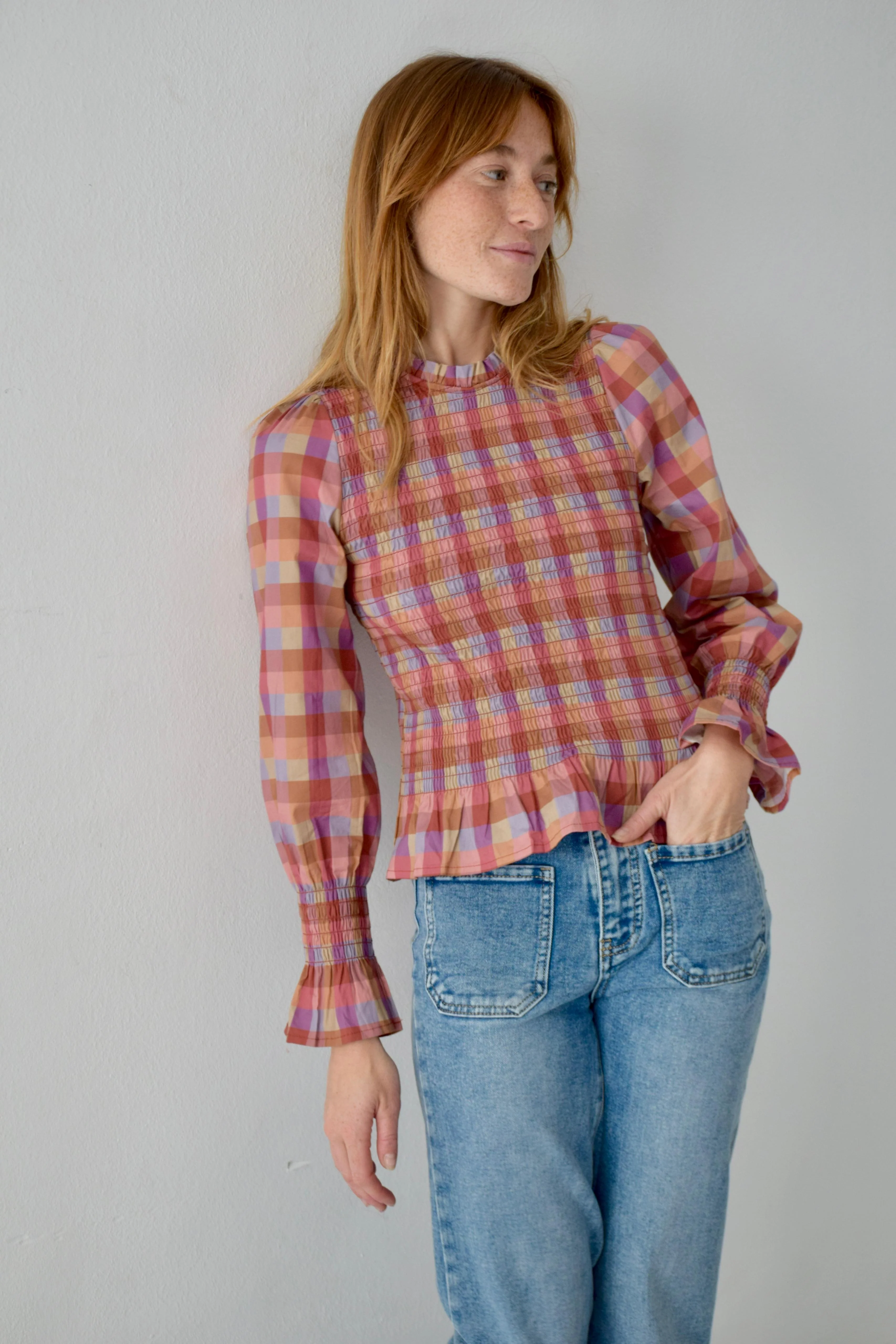 Blusa Chía Cuadros Magenta - Image 8