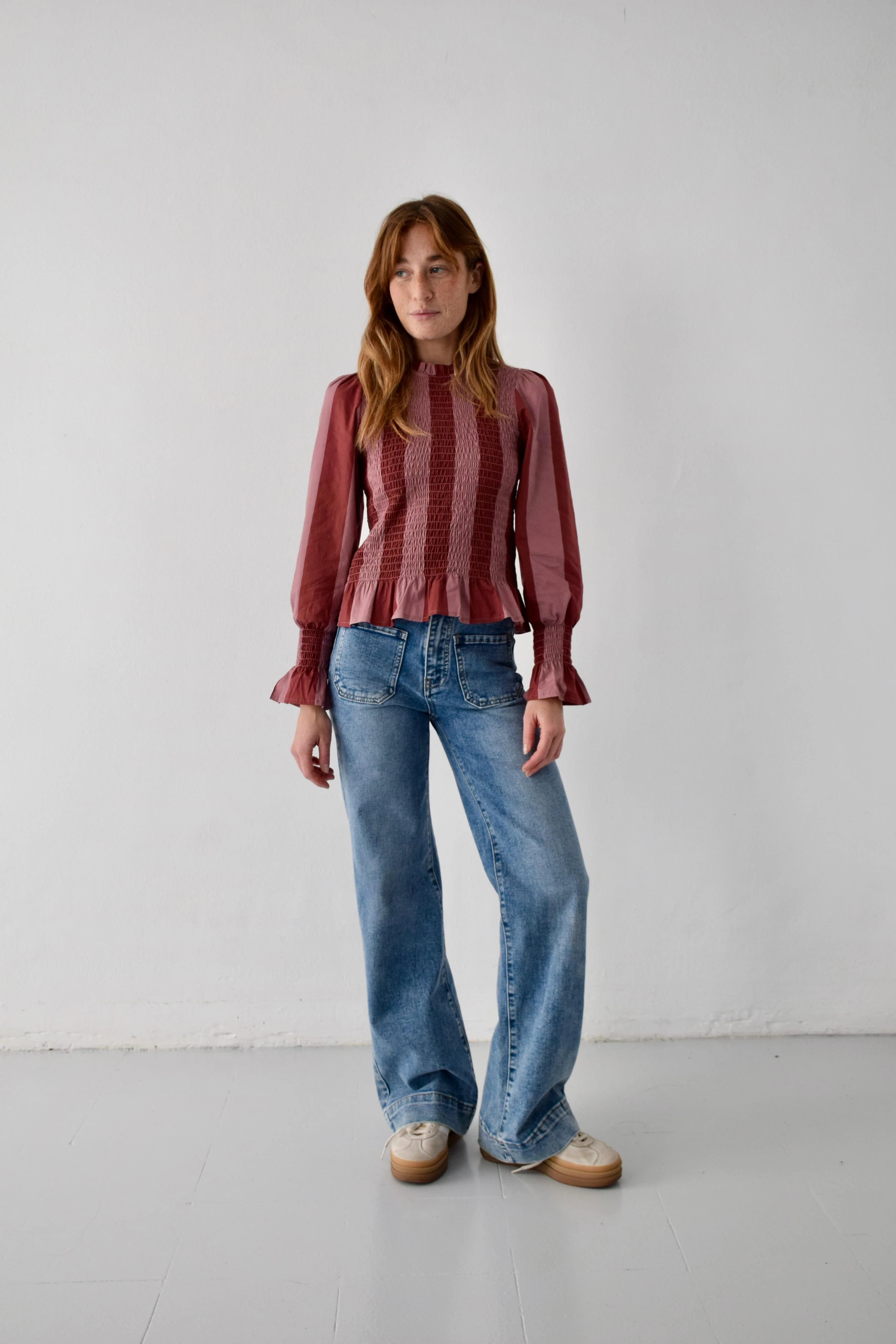 Blusa Chía Rayas Burgundy - Image 6