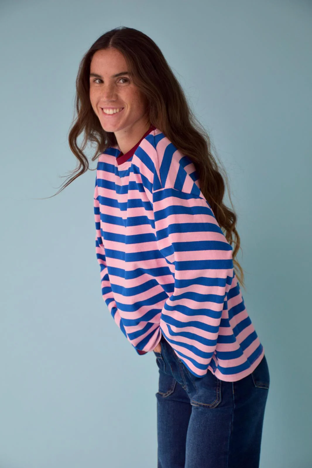 Camiseta Núria Azul y Rosa - Image 4