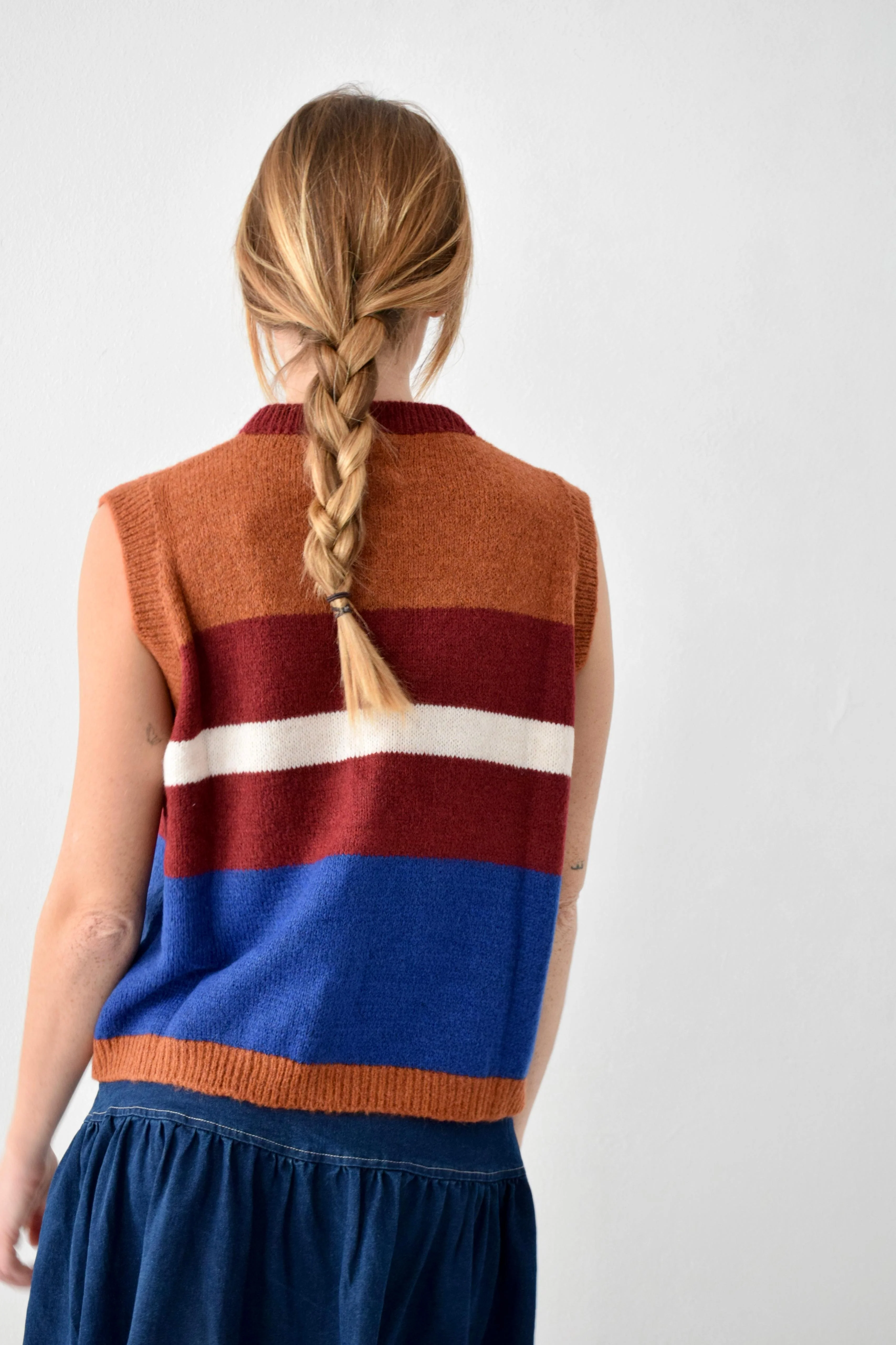 Chaleco Emilia Azul y Teja - Image 7