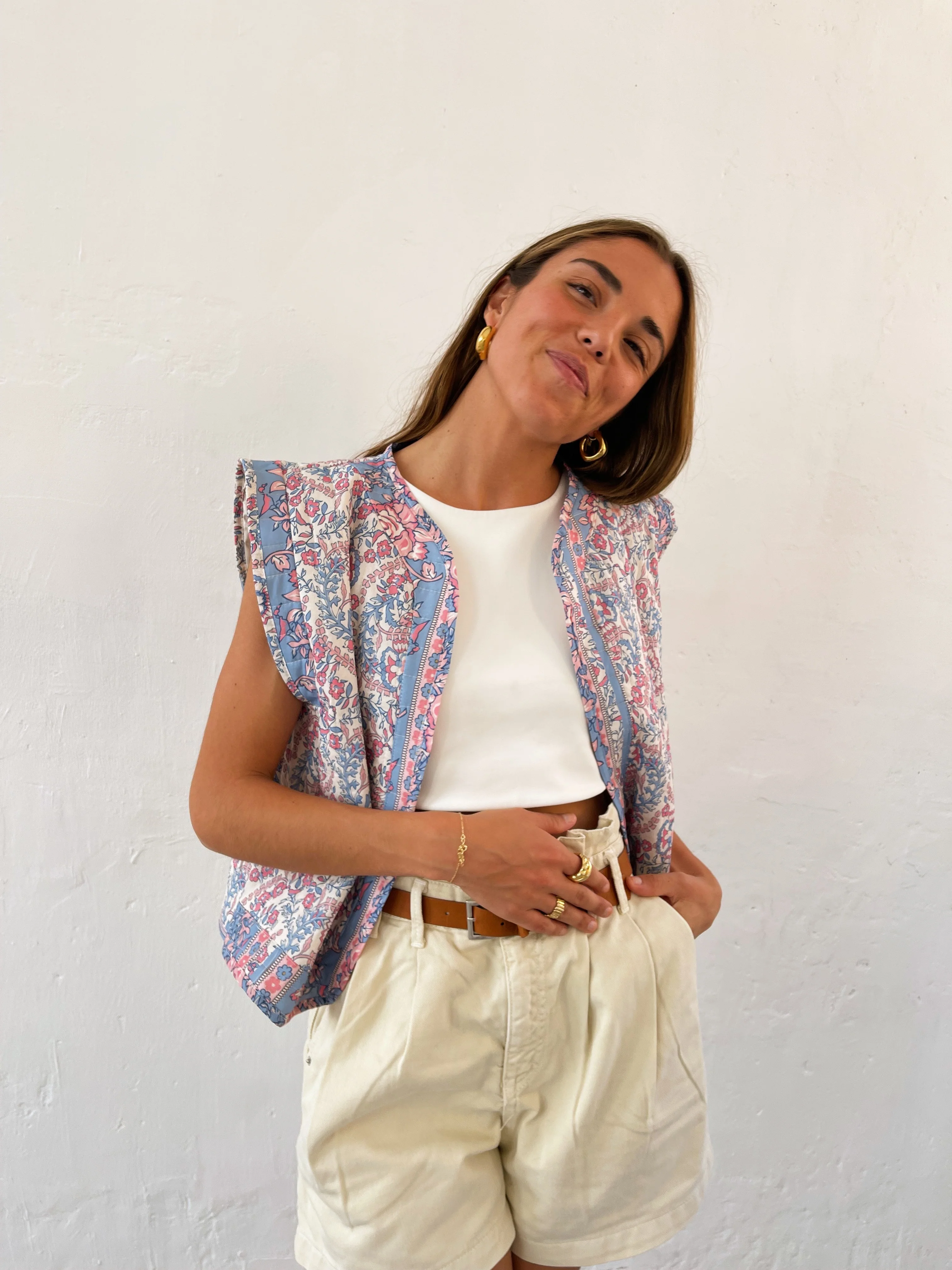 Chaleco Flores Azul - Image 3