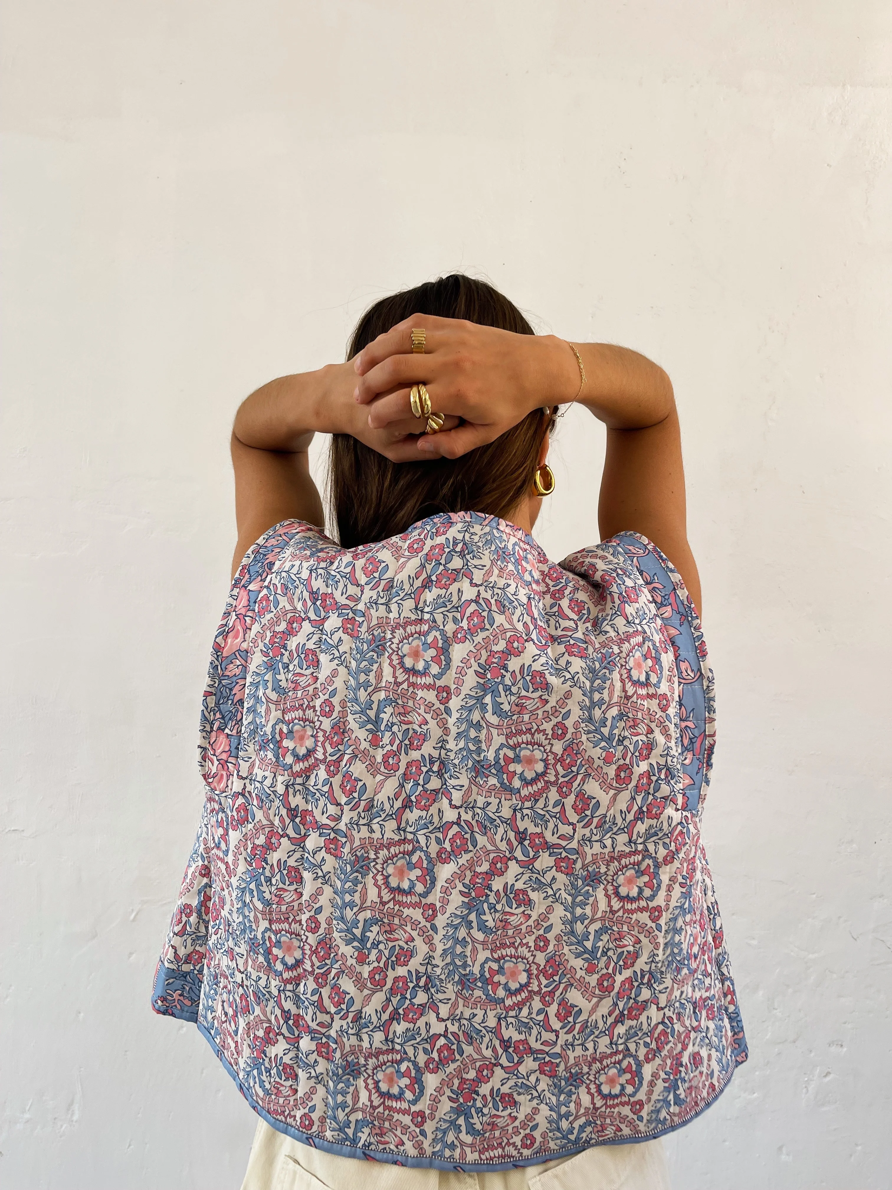 Chaleco Flores Azul - Image 6