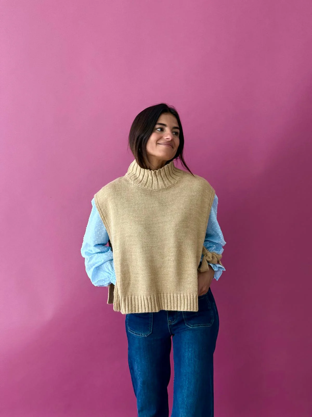 Chaleco Julieta Beige - Image 3