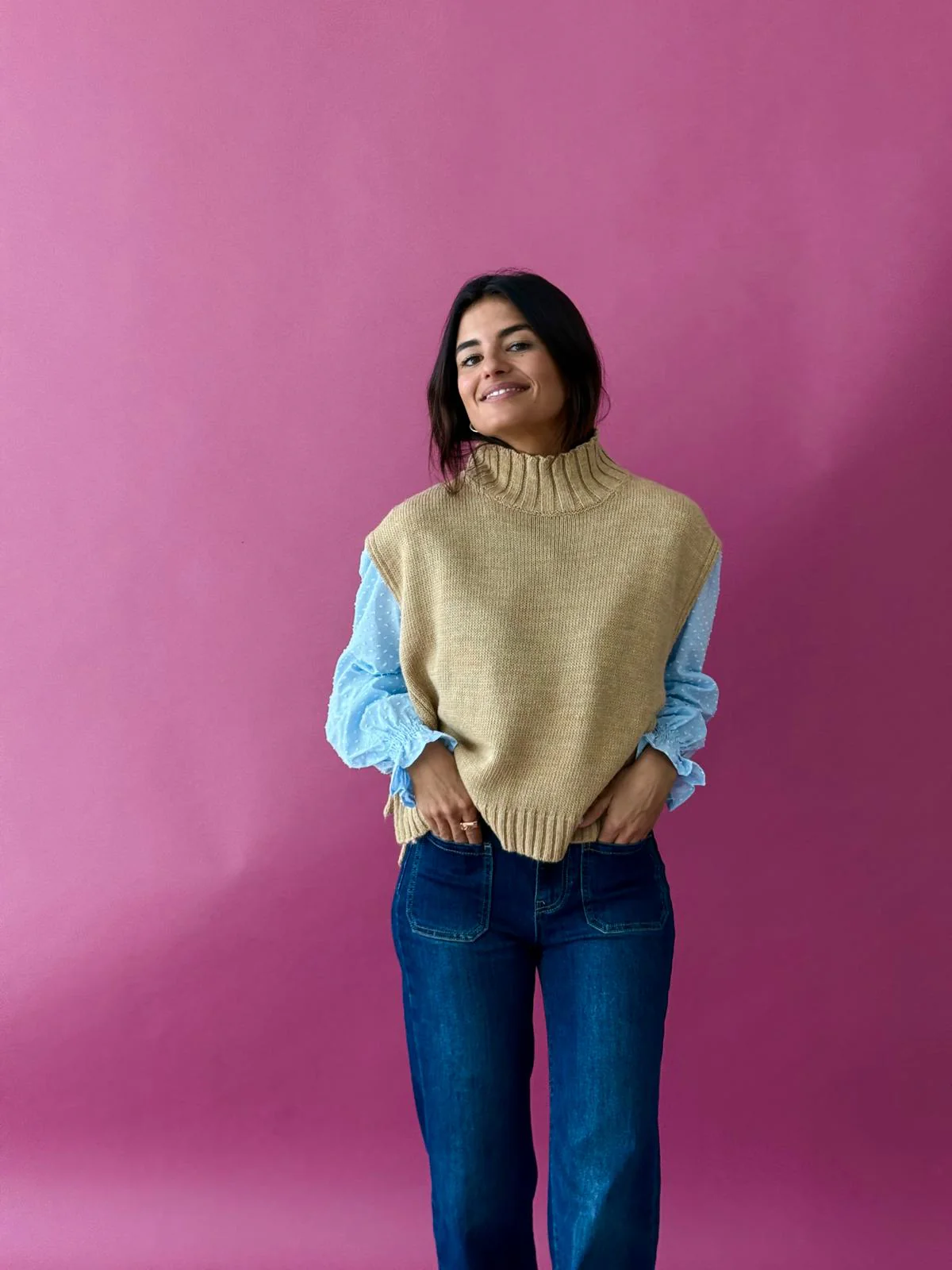 Chaleco Julieta Beige - Image 4