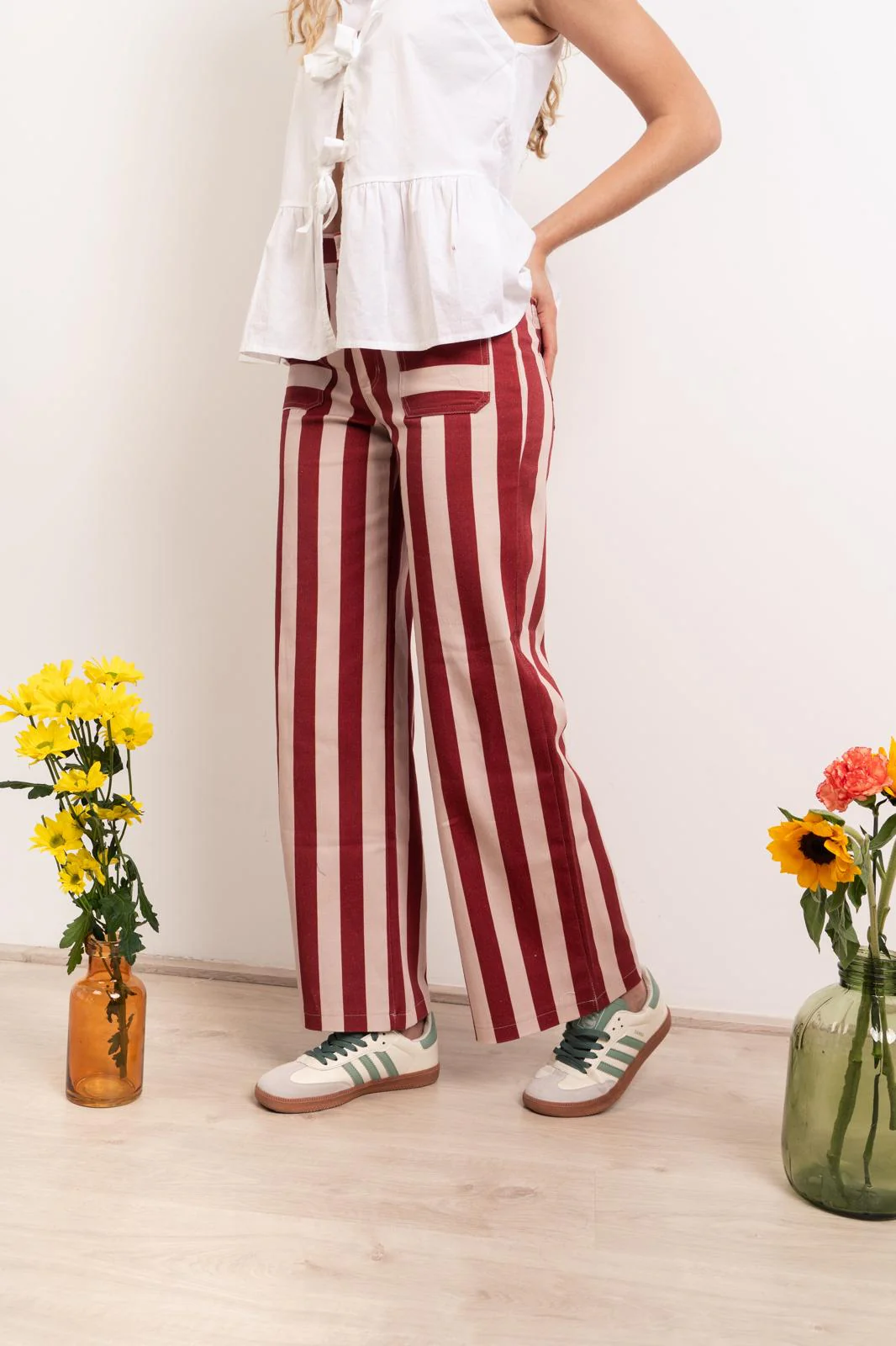 Jeans Valeria Rayas Burgundy - Image 5