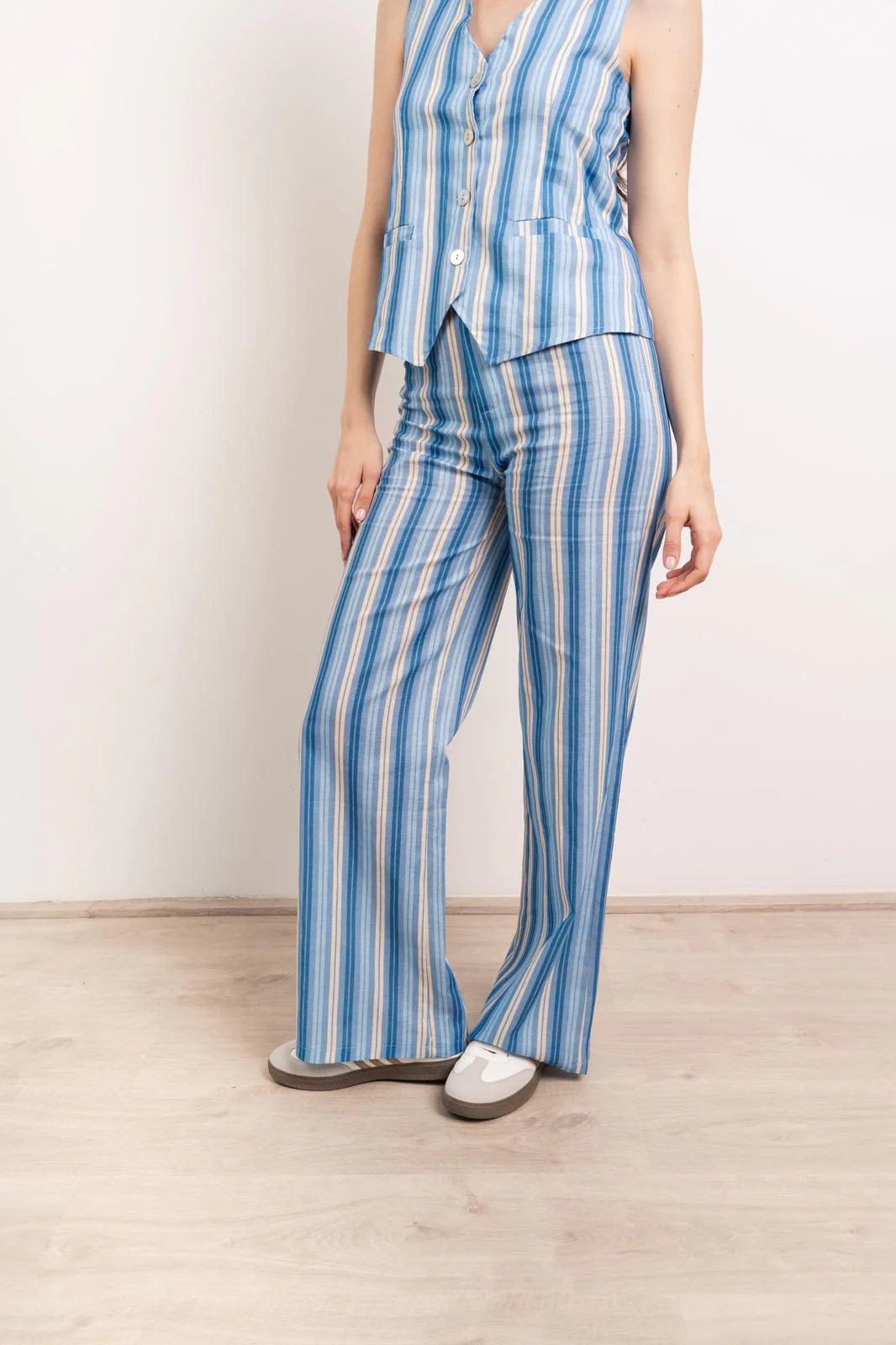 Pantalón Ana Azul Lino - Image 4