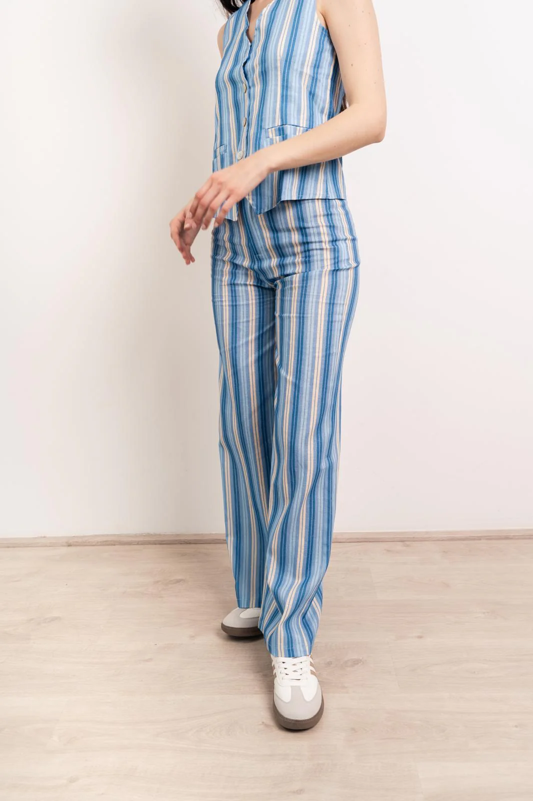 Pantalón Ana Azul Lino - Image 5