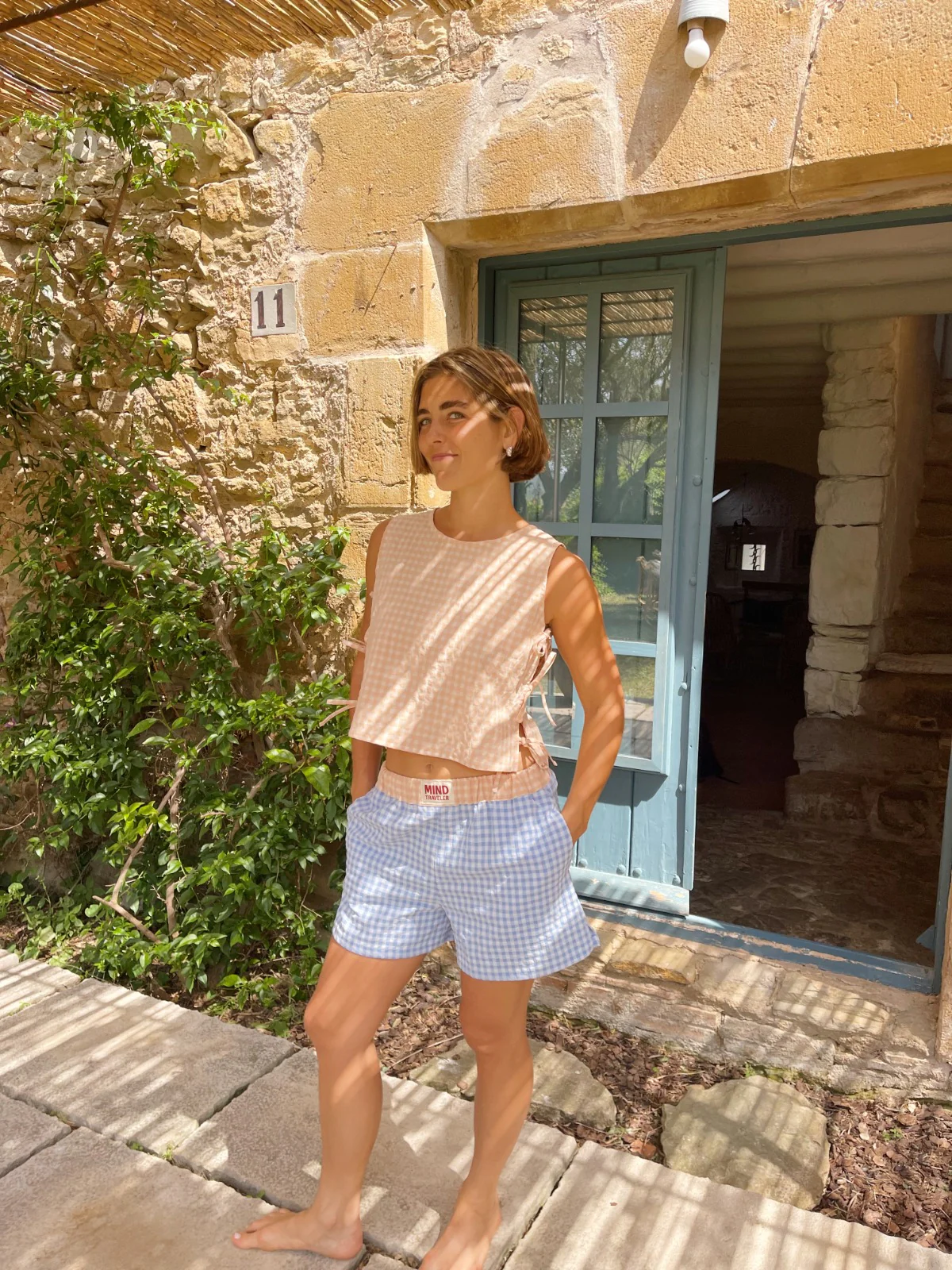 Short Mina Azul y Naranja - Image 4