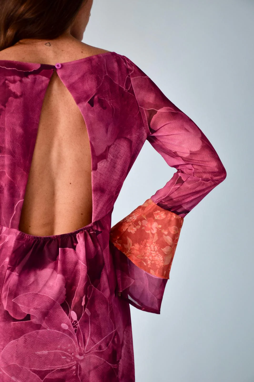 Vestido Camila Burgundy - Image 3