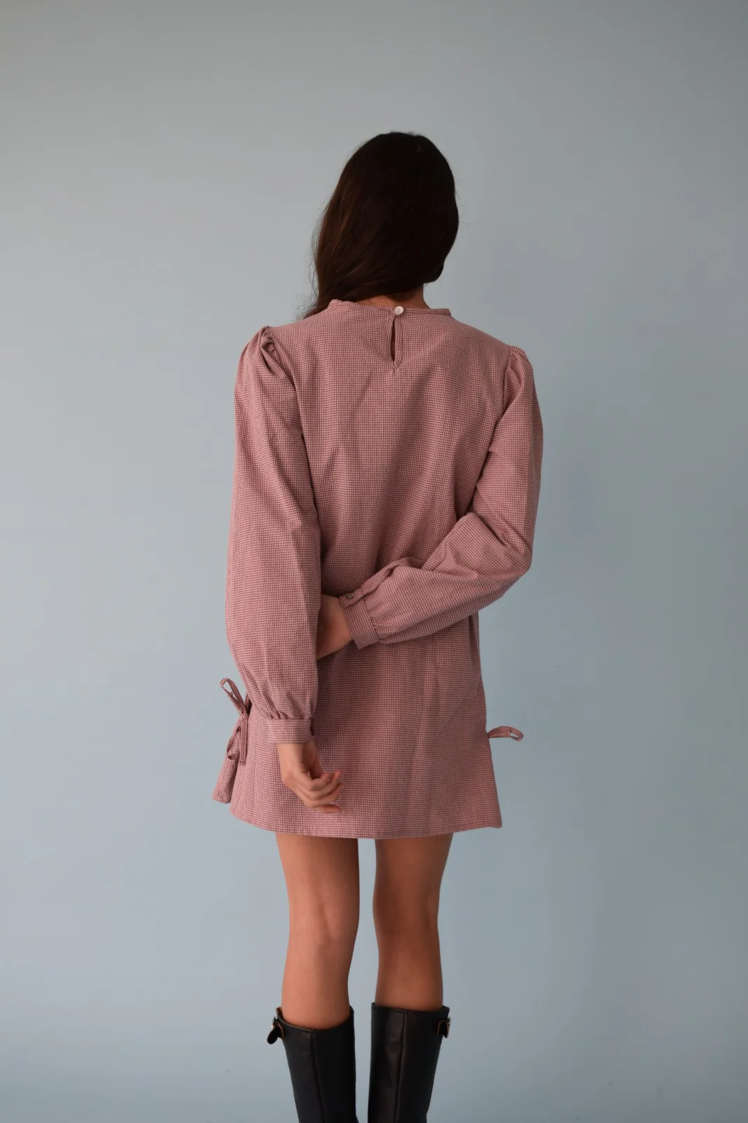 Vestido Elisa Vichy Burgundy - Image 3