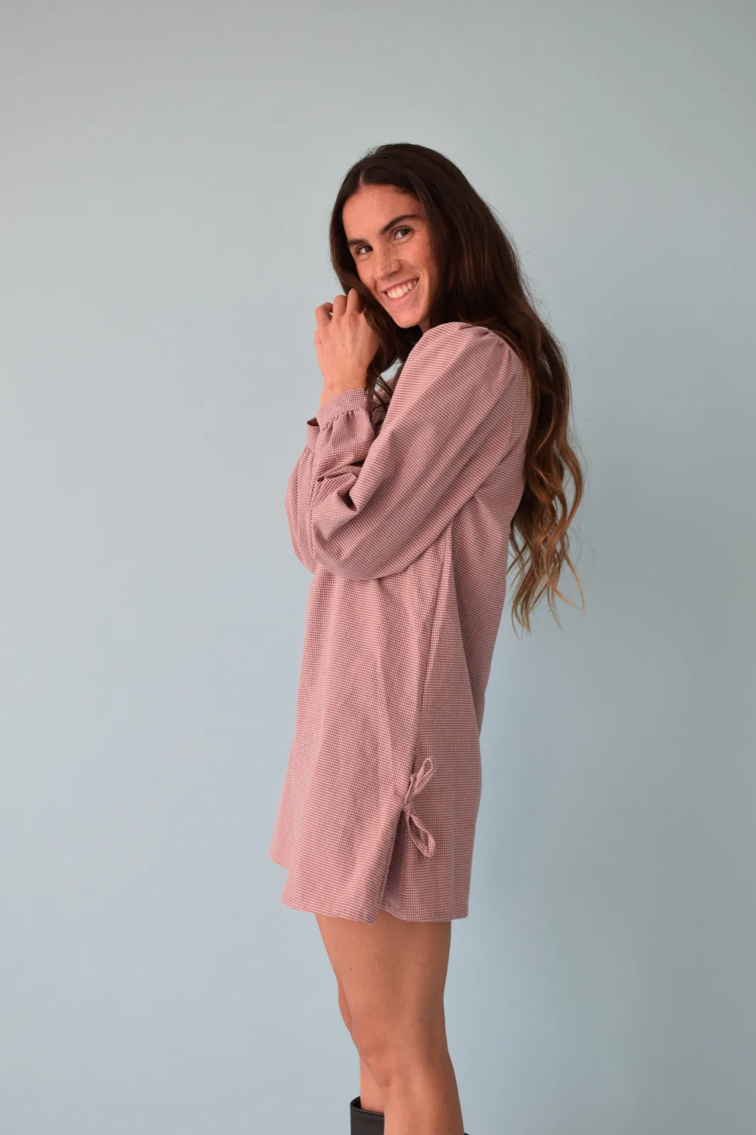 Vestido Elisa Vichy Burgundy - Image 5