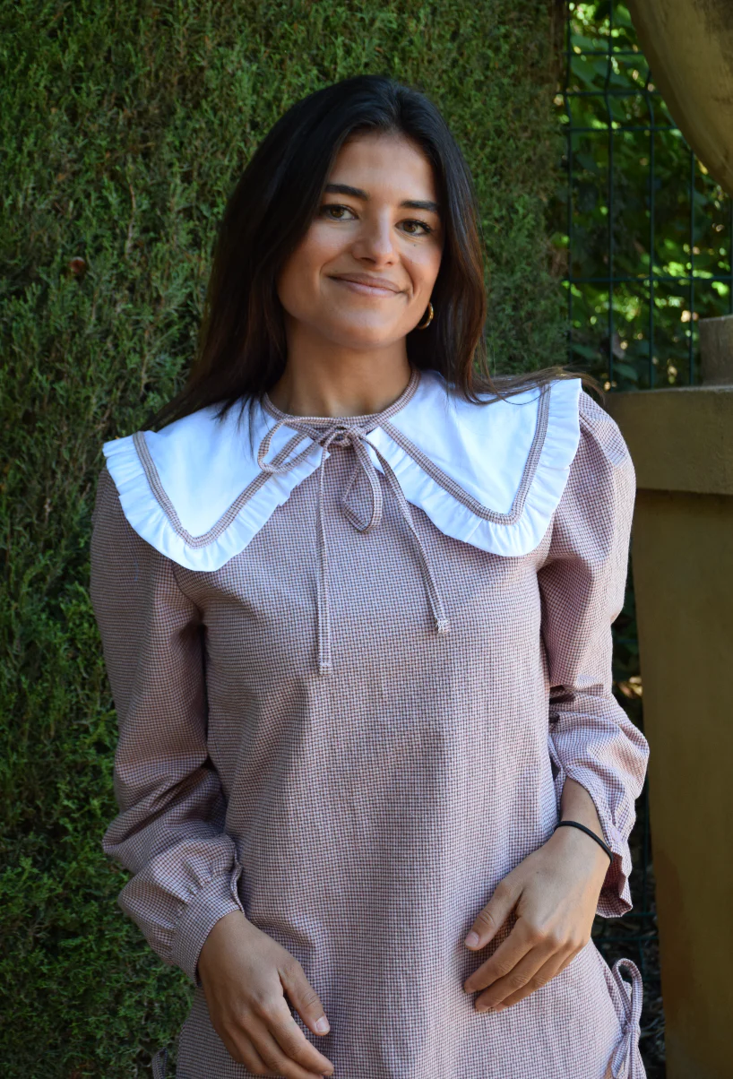 Vestido Elisa Vichy Burgundy - Image 9