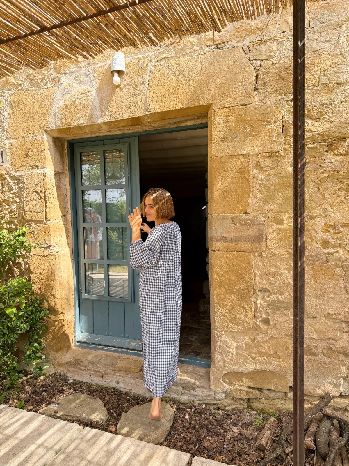 Vestido Matilde Vichy  Marino - Image 3